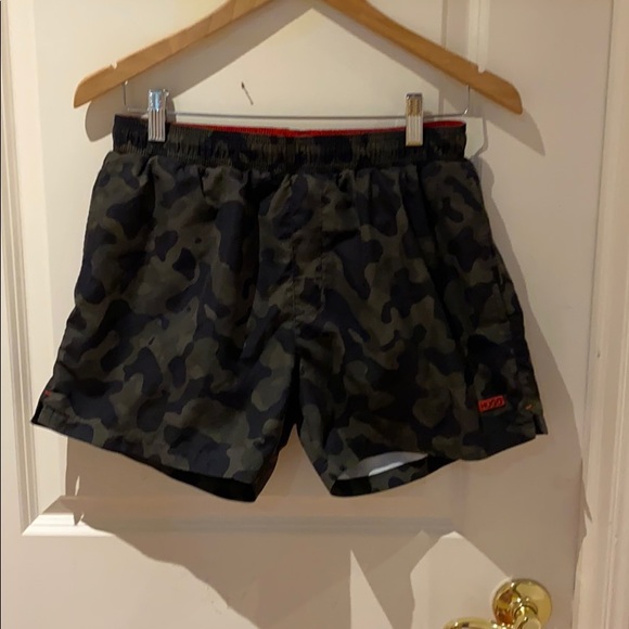 hugo boss camo swim shorts